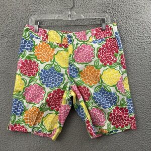 Lilly Pulitzer Resort Fit Shorts 9" Bermuda Floral Flower Beach Preppy Women's 8